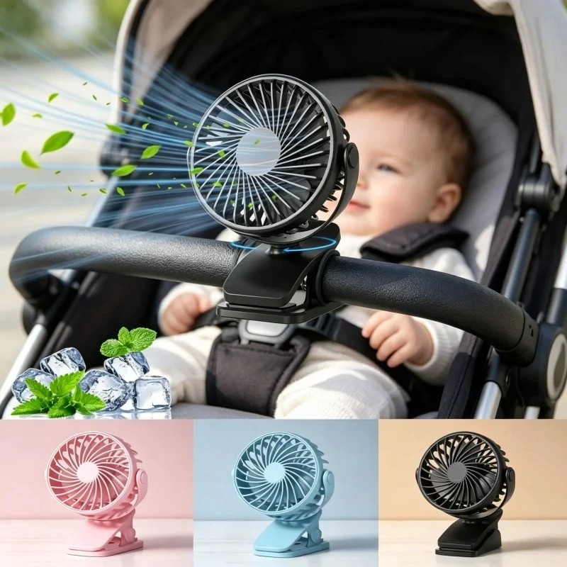 Oscillating Fan Clip - Kipas Pendingin Mini Portabel USB Isi