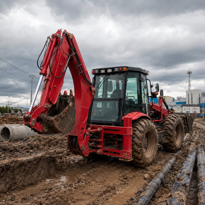 Backhoe Loader Profesional Eur - Urban Farming In China ulasan dan harga