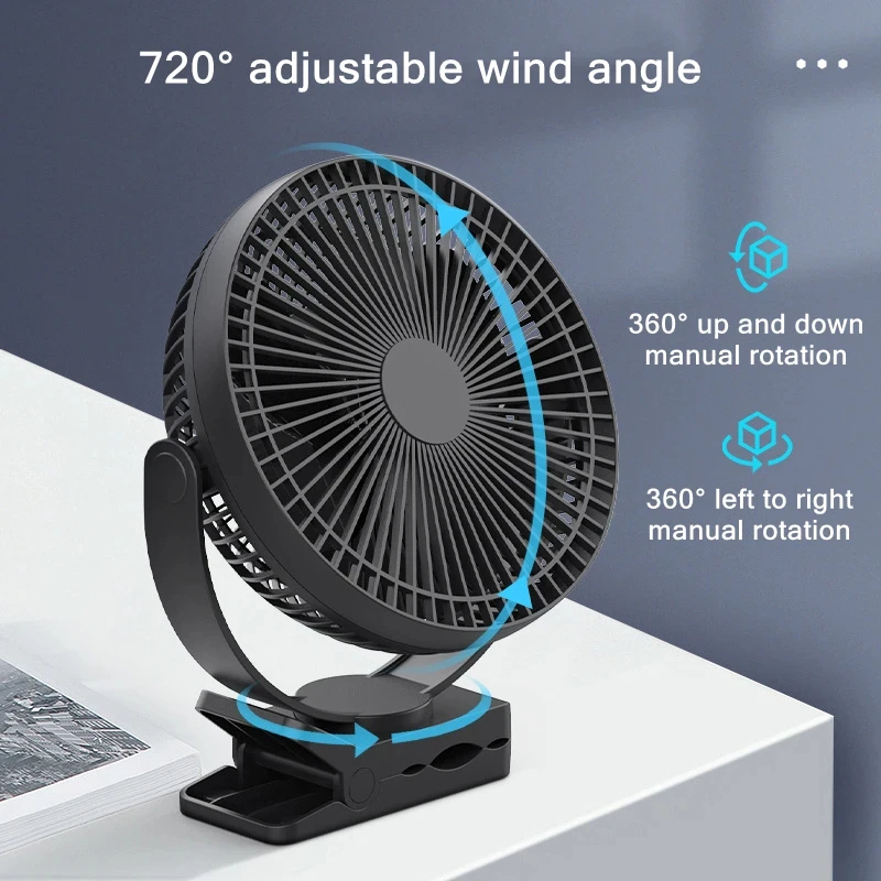 Kipas Angin Listrik Nirkabel U - Oscillating Fan Clip ulasan dan harga