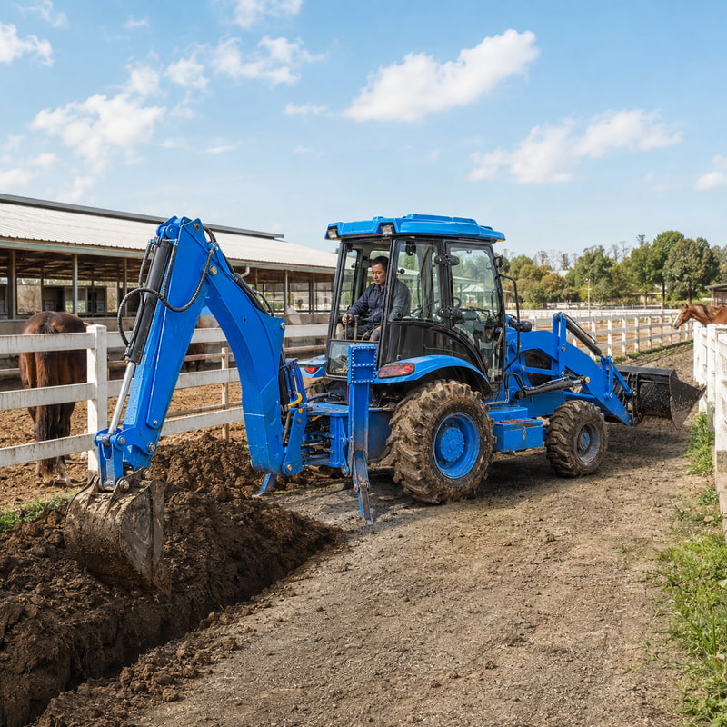 EPA 1Ton Loader Backhoe dengan - Urban Farming In China ulasan dan harga