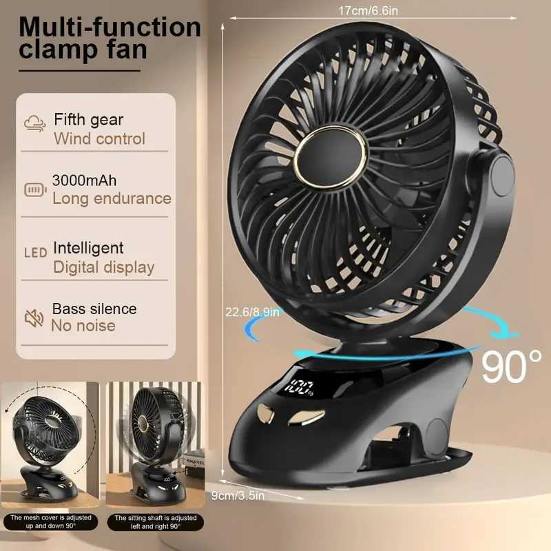 Kipas Meja Kecil yang Dapat Di - Oscillating Fan Clip ulasan dan harga