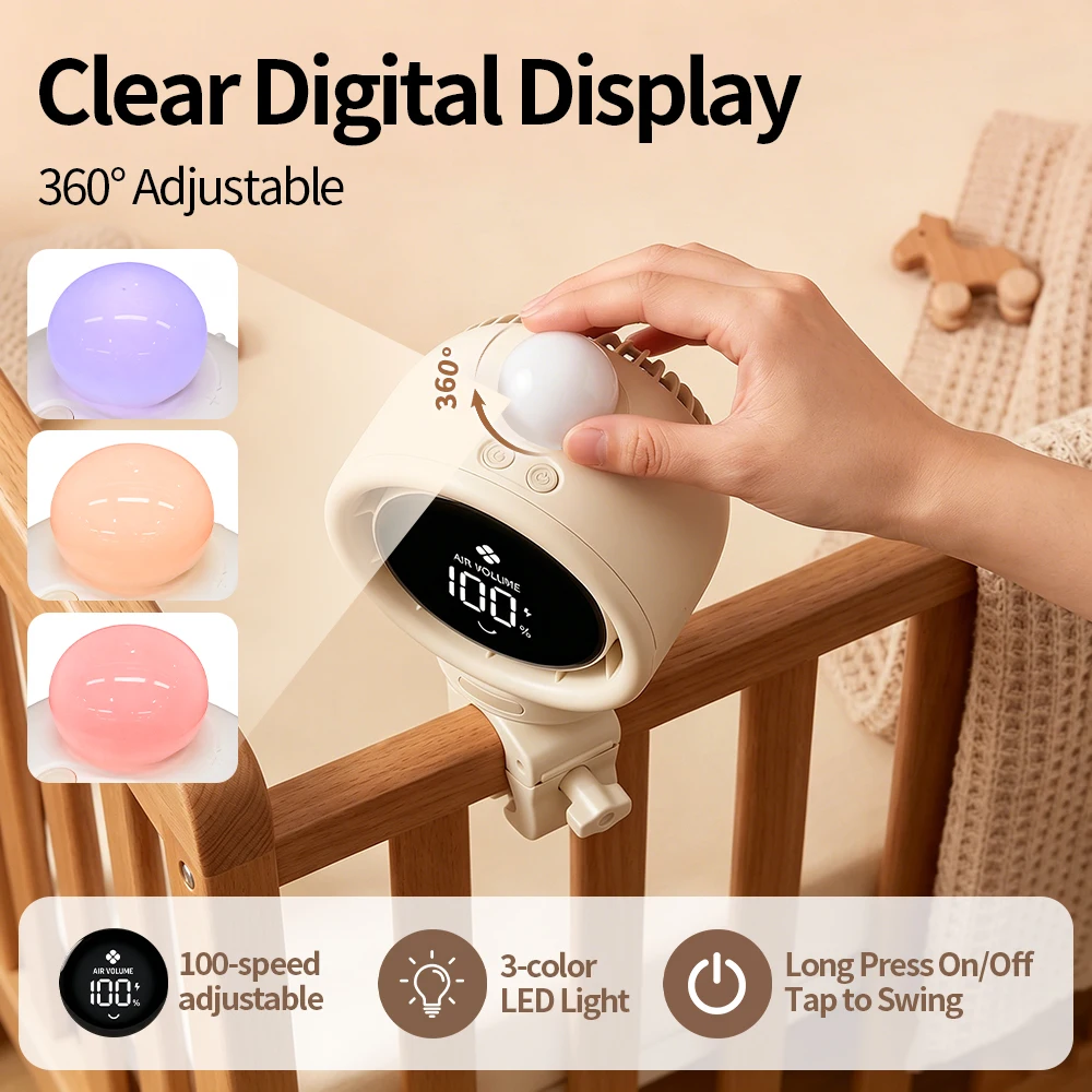 Kipas Stroller Portabel Baru 2 - Oscillating Fan Clip ulasan dan harga