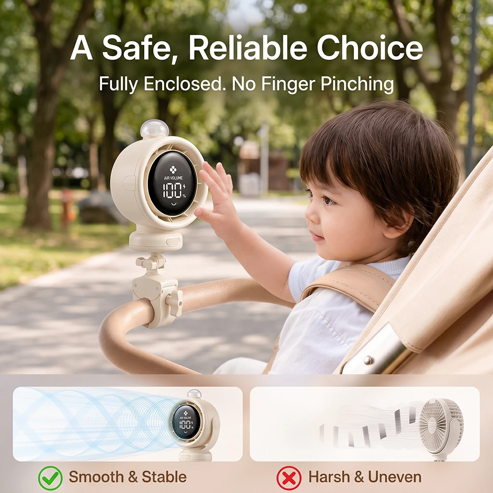Kipas Stroller Portabel Baru 2 - Oscillating Fan Clip ulasan dan harga