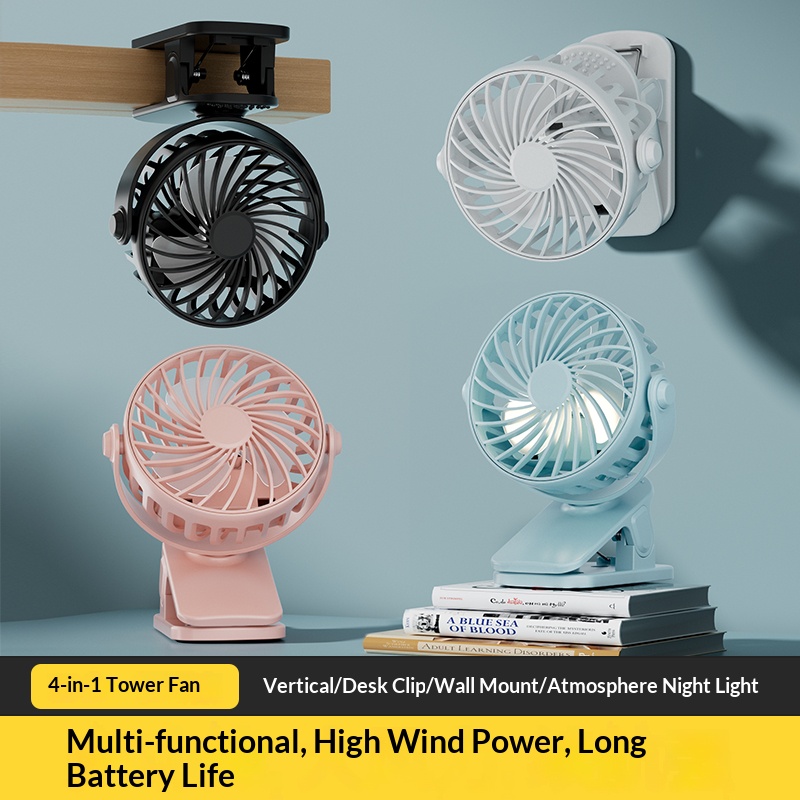 Kipas Jepit Portabel Isi Ulang - Oscillating Fan Clip ulasan dan harga