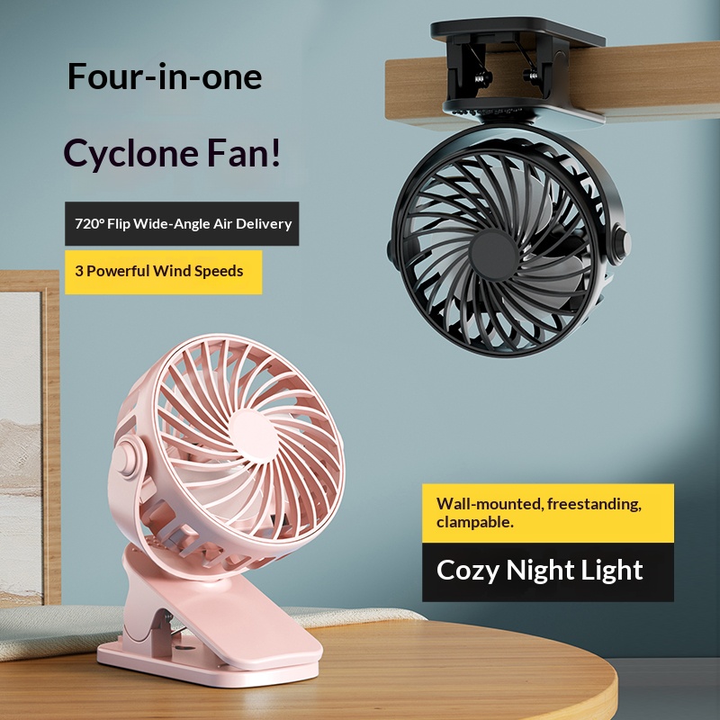 Kipas Jepit Portabel Isi Ulang - Oscillating Fan Clip ulasan dan harga